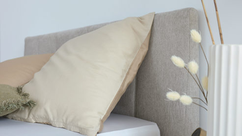 Bettwäsche-Set Interliving aus Stoff in Beige Interliving Bettwäsche Serie 9128 sandfarbener Baumwollsatin - ca. 135 x 200 cm