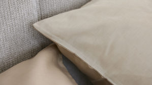 Bettwäsche-Set Interliving aus Stoff in Creme Interliving Bettwäsche Serie 9128 Baumwollsatin in Creme & Sand - ca. 135 x 200 cm