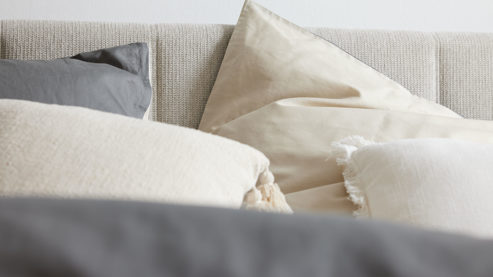 Bettwäsche-Set Interliving aus Stoff in Anthrazit Interliving Bettwäsche Serie 9128 anthrazitfarbener Baumwollsatin - ca. 135 x 200 cm