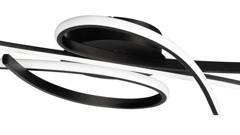 Deckenleuchte Fh fischer & honsel aus Metall in Schwarz FH LED-Deckenleuchte Biba schwarzes Metall - Länge ca. 100 cm