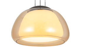 Pendelleuchte B-leuchten aus Glas in Schwarz B-LEUCHTEN LED-Pendelleuchte Luxxo Rauchgrau & Schwarz - ca. 150 x 39 cm