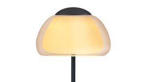 Tischleuchte B-leuchten aus Glas in Schwarz B-LEUCHTEN LED-Tischleuchte Luxxo Rauchgrau & Schwarz - Höhe ca. 45 cm