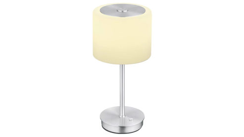 Tischleuchte B-leuchten aus Glas in Weiß B-LEUCHTEN LED-Tischleuchte Abby Weiß & Aluminium - Höhe ca. 34 cm