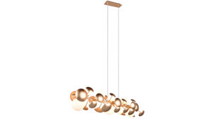 Pendelleuchte Trio lighting for you aus Metall in Gold TRIO Hängeleuchte Bubble Gold & Weiß – Länge ca. 100 cm