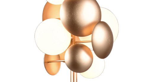 Stehleuchte Trio lighting for you aus Metall in Gold TRIO Stehleuchte Bubble Gold & Weiß – Höhe ca. 155 cm