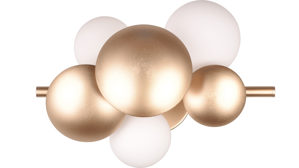 Wandleuchte Trio lighting for you aus Metall in Gold TRIO Wandleuchte Bubble Gold & Weiß – Breite ca. 22 cm