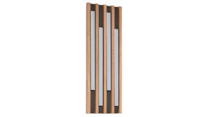 Deckenleuchte Interliving aus Holz in Schwarz Interliving Leuchten Serie 9347 - Deckenlampe Holz - ca. 26 x 70 cm