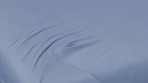 Spannbettlaken H. g. hahn haustextilien® aus Stoff in Blau PRIMERA Spannbettlaken blauer Baumwolljersey - ca. 100 x 200 cm