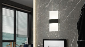 Wandleuchte Fh lighting aus Glas Metall in Schwarz FH LIGHTING Akku Leuchten Serie Magnetic schwarzes Metall & weißes Acrylglas - ca. 10 x 23 cm