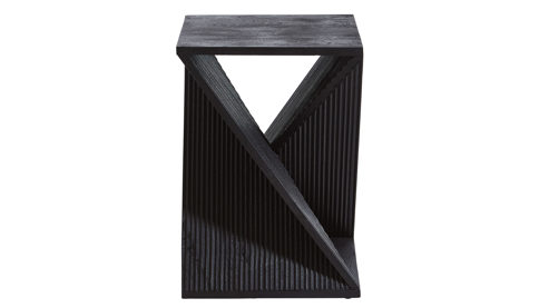 Beistelltisch Gutmann factory® aus Holz in Schwarz Beistelltisch Corby schwarzes Mangoholz - ca. 35 x 35 cm