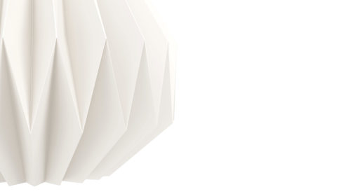 Stehleuchte Roomio® aus Karton / Papier / Pappe in Weiß Roomio® Lampen No. 9808 - Stehlampe weißes Papier & schwarzes Metall - Höhe ca. 159 cm