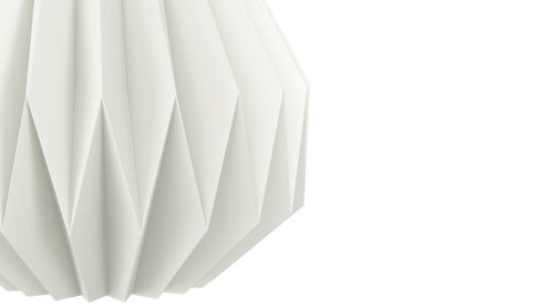 Pendelleuchte Roomio® aus Karton / Papier / Pappe in Weiß Roomio® Lampen No. 9808 - Hängelampe weißes Papier - Durchmesser ca. 45 cm