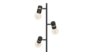 Stehleuchte Roomio® aus Karton / Papier / Pappe in Schwarz Roomio® Stehlampe No. 9809 schwarzes Metall - Höhe ca. 160  cm