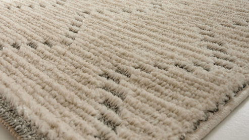 Webteppich Roomio® aus Kunstfaser in Beige Roomio® Teppich No. 8301 cremefarbenes Grafikmuster - ca. 133 x 190 cm