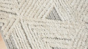 Webteppich Roomio® aus Kunstfaser in Weiß Roomio® Teppich No. 8308 creme-grau gemustert - ca. 133 x 190 cm