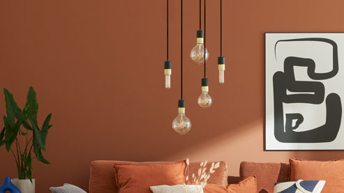 Pendelleuchte Roomio® aus Metall in Schwarz Roomio® Hängeleuchte No. 9801 schwarzes & messingfarbenes Metall - Durchmesser ca. 5 cm