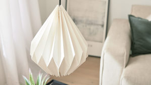 Pendelleuchte Roomio® aus Karton / Papier / Pappe in Weiß Roomio® Lampen No. 9808 - Hängelampe weißes Papier - Durchmesser ca. 30 cm