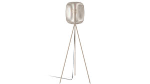 Stehleuchte Eglo aus Metall in Beige EGLO Stehleuchte Romazzina sandfarbener Stahl - Höhe ca. 141 cm