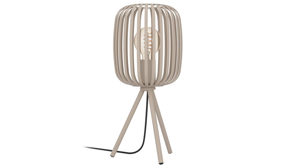 Tischleuchte Eglo aus Metall in Beige EGLO Tischleuchte Romazzina sandfarbener Stahl - Höhe ca. 44 cm