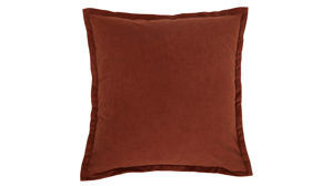 Kissenbezug /-hülle Roomio® aus Stoff in Orange Roomio® Kissenhülle No. 9401 rostfarbener Samt - ca. 60 x 60 cm