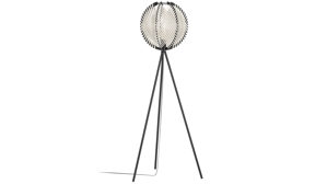 Stehleuchte Eglo aus Holz Metall Textil in Weiß EGLO Stehleuchte Waverton Weiß & Schwarz - Höhe ca. 143 cm