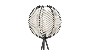 Stehleuchte Eglo aus Holz Metall Textil in Weiß EGLO Stehleuchte Waverton Weiß & Schwarz - Höhe ca. 143 cm