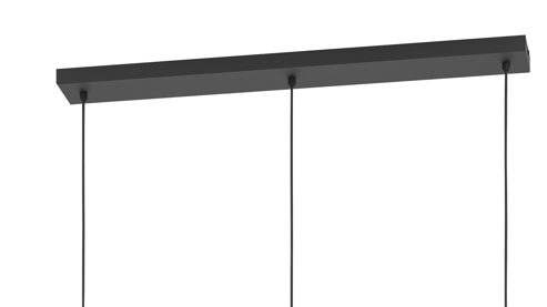 Pendelleuchte Eglo aus Holz Textil in Weiß EGLO Hängeleuchte Waverton Weiß & Schwarz - Länge ca. 92 cm