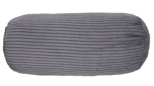Einzelkissen Roomio® aus Stoff in Grau Roomio® Nackenrolle No. 9403 aschegrauer Breitcord - ca. 50 x 22 cm