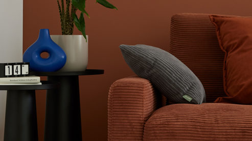 Kissenbezug /-hülle Roomio® aus Stoff in Grau Roomio® Kissenhülle No. 9403 aschegrauer Breitcord - ca. 45 x 45 cm