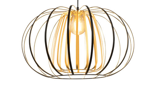 Pendelleuchte Global technics aus Metall in Schwarz Hängelampe Salo schwarzes Metall - Durchmesser ca. 55 cm