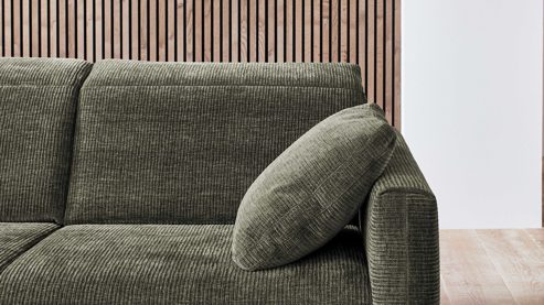 Einzelkissen modulmaster aus Stoff in Grün Modulmaster Serie MM-ZE1195 - Armlehnkissen olivgrünes Flachgewebe Maranta – ca.  45 x 50 cm