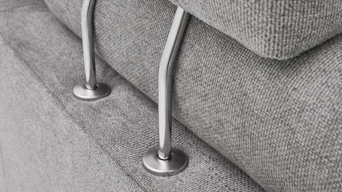 Kopfstütze modulmaster aus Stoff in Grau Modulmaster Serie MM-ZE1190 - Comfort-Kopfstütze graues Flachgewebe Cyber - ca. 44 x 32 cm