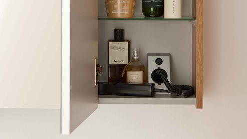 Badmöbel-Set Interliving aus Holz in Holzfarben Interliving Bad Serie 3702 - Badmöbel-Set 7751 braune Cuneo Eiche - dreiteilig