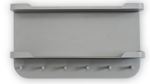 Wandgarderobe M2 kollektion aus Metall in Hellgrau Wandgarderobe Jil 2 Grau  – sechs Haken, Länge ca. 70 cm