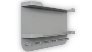 Wandgarderobe M2 kollektion aus Metall in Hellgrau Wandgarderobe Jil 2 Grau  – sechs Haken, Länge ca. 70 cm