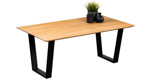 Couchtisch M2 kollektion aus Holz in Holzfarben Couchtisch Flo Wildeiche & Schwarz - ca. 110 x 60 cm