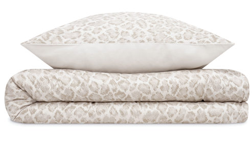 Bettwäsche-Set Ibena® aus Stoff in Beige IBENA® s.Oliver Leoparden Bettwäsche beige Mako-Satin – zweiteilig, ca. 135 x 200 cm