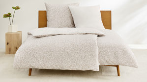 Bettwäsche-Set Ibena® aus Stoff in Beige IBENA® s.Oliver Leoparden Bettwäsche beige Mako-Satin – zweiteilig, ca. 155 x 220 cm