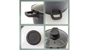 Fleischtopf Kela | keck & lang aus Metall in Schwarz Fleischtopf Atura Schwarz & Glas - Durchmesser ca. 16 cm