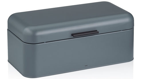 Brotkasten Kela | keck & lang aus Metall in Dunkelgrau kela Brotkasten Frisca dunkelgraues Metall  - ca.  43 x 18 cm