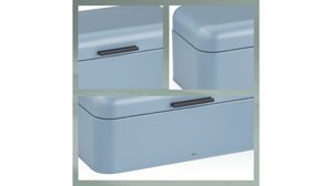 Brotkasten Kela | keck & lang aus Metall in Blau kela Brotkasten Frisca blaues Metall  - ca.  43 x 18 cm