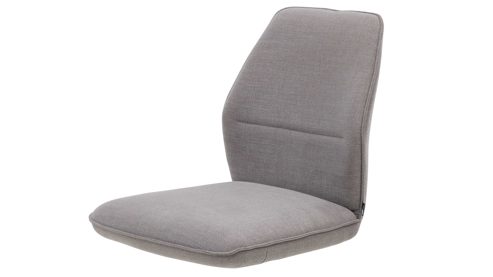 Polsterstuhl Interliving aus Stoff in Grau Interliving Esszimmer Serie 5102 – Polsterstuhl kieselfarbener Webstoff Tirol 489 & schwarzes Eisen