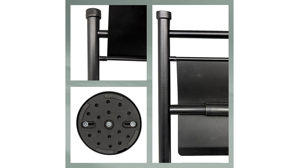 Toilettenbutler Kela | keck & lang aus Metall in Schwarz kela Toilettengarnitur Swing Schwarz – ca. 22 x 78 cm