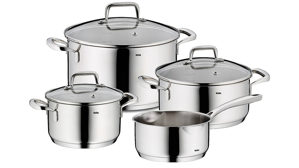 Topf-Set Kela | keck & lang aus Metall in Metallfarben kela Topfset Flavoria Edelstahl & Klarglas – vierteilig