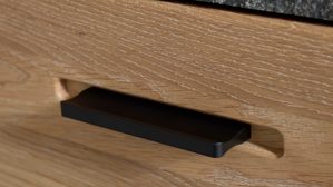Garderobenschrank Interliving aus Holz in Holzfarben Interliving Garderoben Serie 6014 - Garderobenschrank Wildeiche & Granitfurnier - eine Tür, Höhe ca. 180 cm