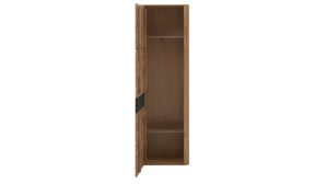 Garderobenschrank Interliving aus Holz in Holzfarben Interliving Garderoben Serie 6014 - Garderobenschrank Wildeiche & Granitfurnier - eine Tür, Höhe ca. 180 cm