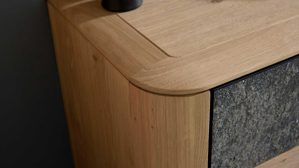 Garderoben-Set Interliving aus Holz in Holzfarben Interliving Garderoben Serie 6014 - Garderobenkombination Wildeiche & Granitfurnier - fünfteilig