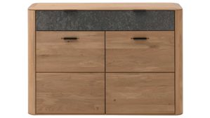 Garderoben-Set Interliving aus Holz in Holzfarben Interliving Garderoben Serie 6014 - Garderobenkombination Wildeiche & Granitfurnier - fünfteilig