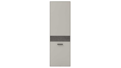 Garderobenschrank Interliving aus Holz in Weiß Interliving Garderoben Serie 6013 - Garderobenschrank Sahara Creme & Granitfurnier - eine Tür, Höhe ca. 173 cm