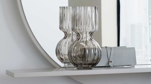 Garderoben-Set Interliving aus Holz in Weiß Interliving Garderoben Serie 6013 - Garderobenkombination Sahara Creme & Granitfurnier - vierteilig